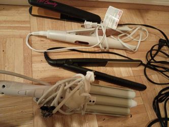 Hair straighteners , Curling irons , and Hair dryers/ blowers   $18 for All 10 items