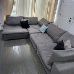 4-Piece Grey Sectional 