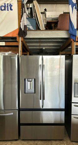 Samsung 4-Door Refrigerator (French Door Fridge with Drawer Freezer) Stainless Steel - Water Dispenser LED Lighting