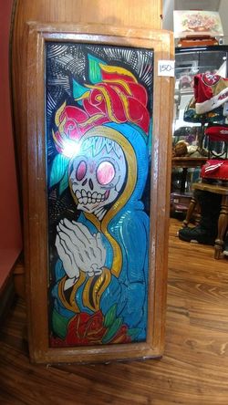 Skeleton on mirror original