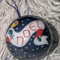 Noel Hand Painted Ball Ornament