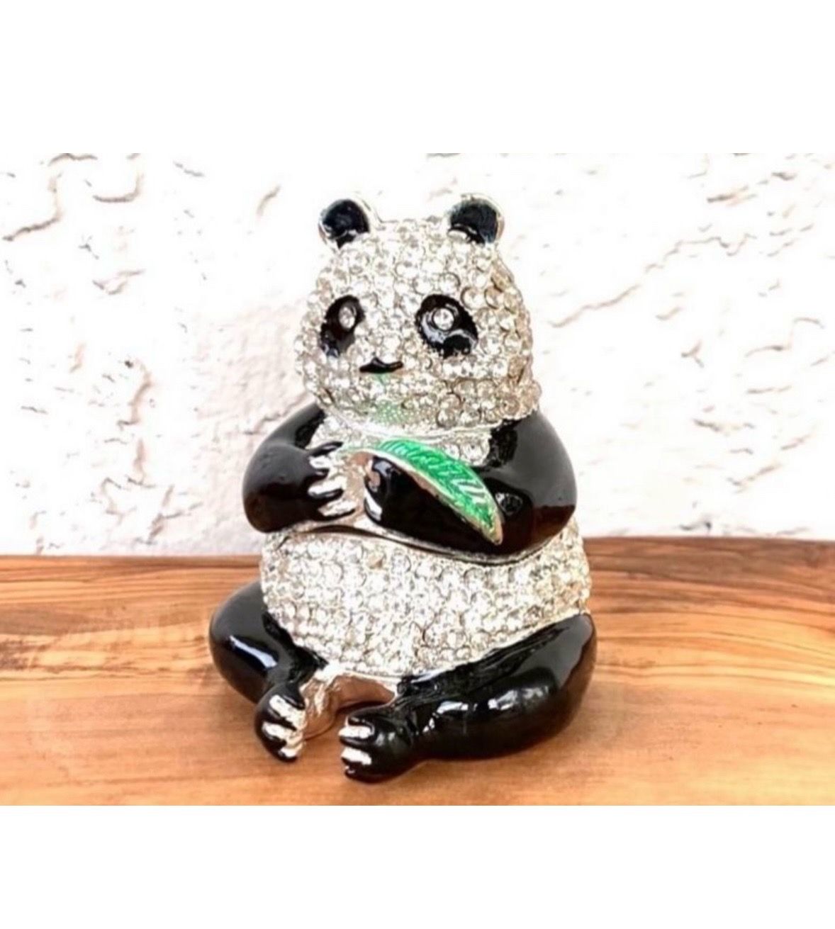 Bejeweled Crystal Panda Bear Jewelry Trinket Box ๐ปโโ๏ธ