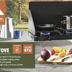 Ozark Trail 2 Burner Camp Stove Outdoor Equipment Portable Cooktop Camping 