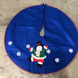 Christmas Tree Skirt Snowman