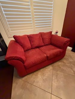 Red Sofa Loveseat