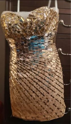 Gold sequenced  Formal dress