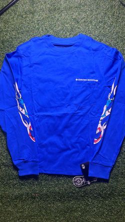 Blue chrome hearts long sleeve shirt