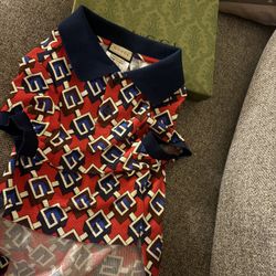 Brand New Dog Polo Shirt, Size Large By Gucci In The Box 