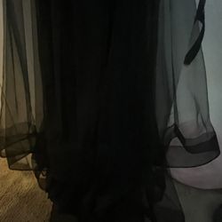 BLACK CORSET PROM DRESS