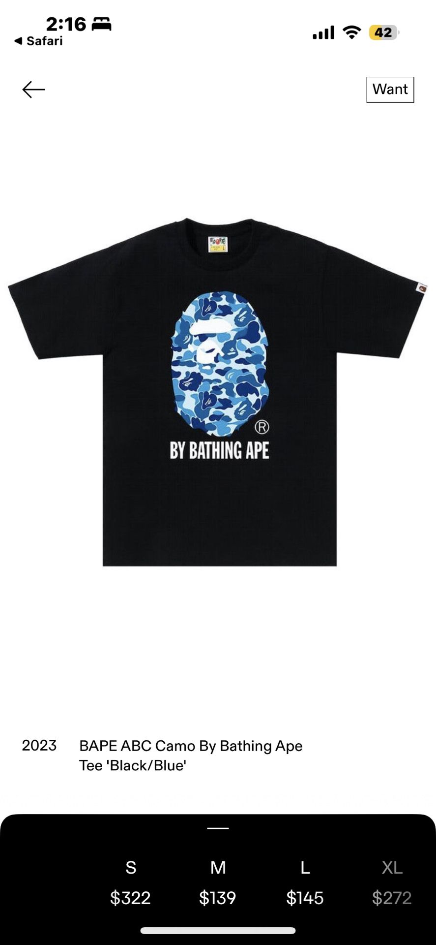 bape shirt for small size Small men