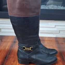 Lauren Ralph Lauren Leather Equestrian Tall Knee Women’s Designer Boots Size 8.5