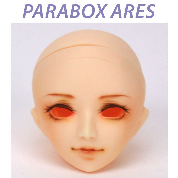 NEW Parabox Japan 1/6 Vinyl Doll Head w. Face Up + Eyes Obitsu White Skin ARES F