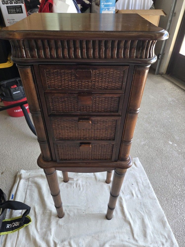 Jewelry Tall Wood Stand Armoire