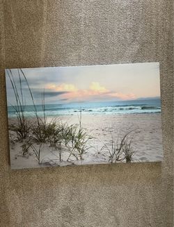 Beautiful Sunset Beach Wall Art – Printed Painting (Unframed)