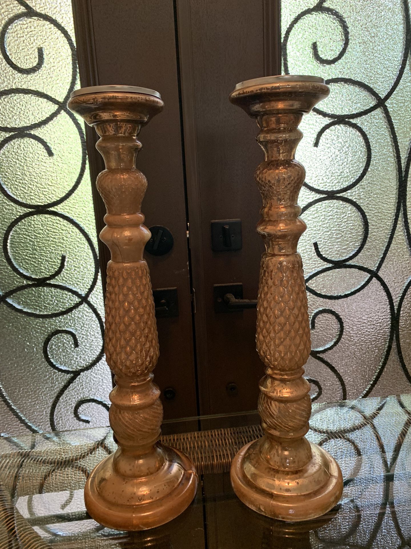 20” Glass Candle Holders