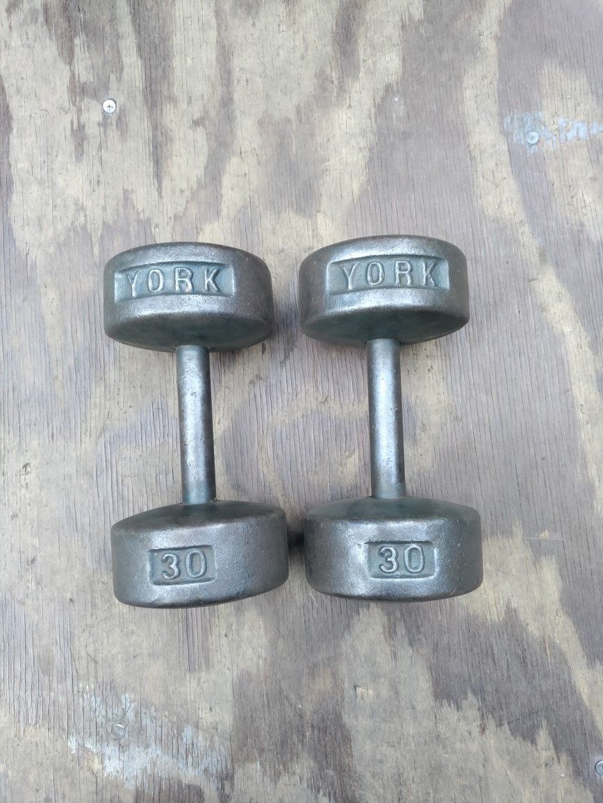 York 30lb Dumbbells