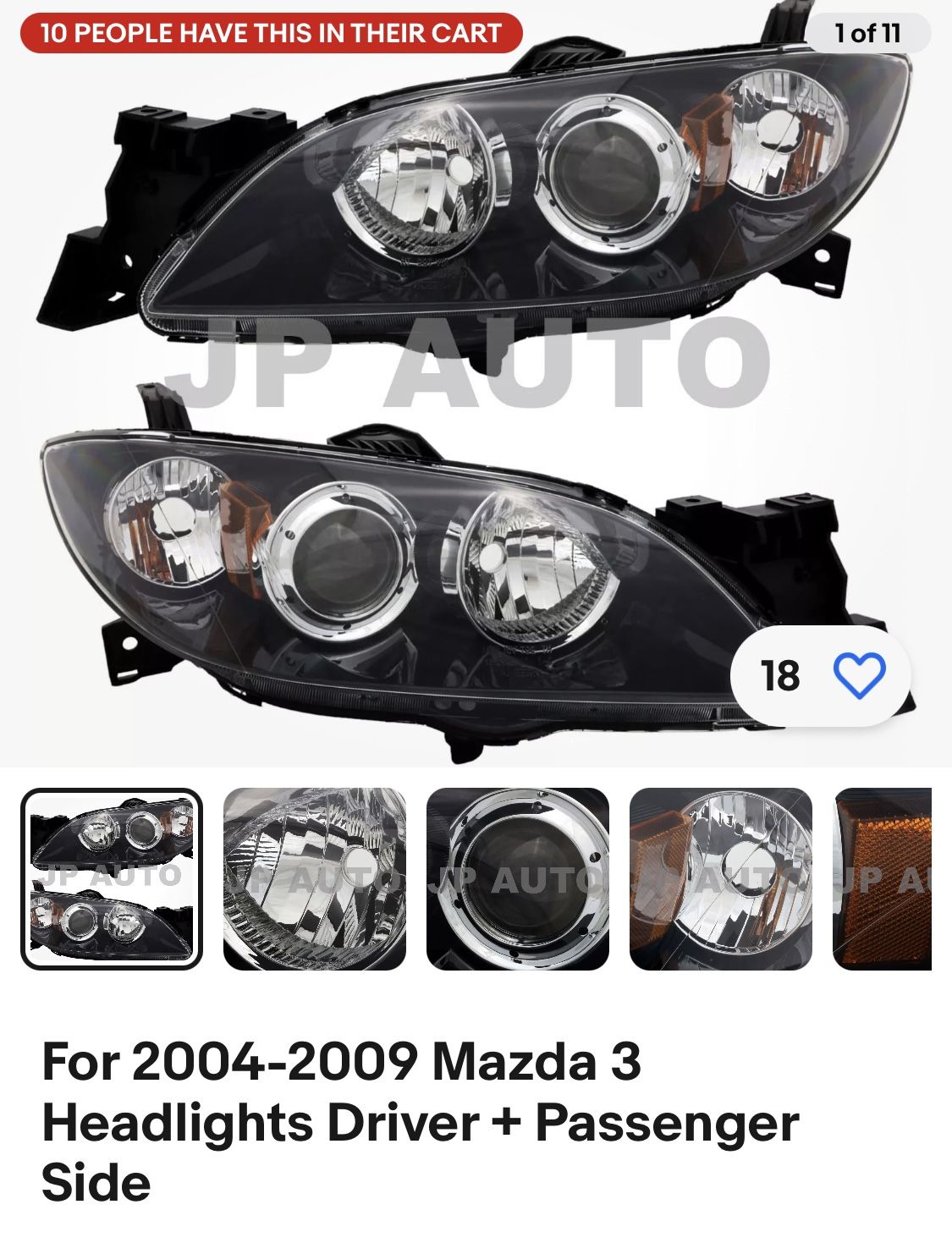 2004-2009 Mazda 3 Headlights