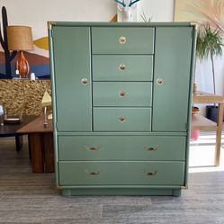 Vintage Sage Green Armoire / Dresser!