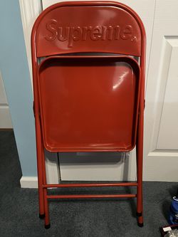 Supreme Metal Folding Chair/Wheaties and Gloves for Sale in Garden