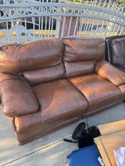 Brown Power Reclining Loveseat