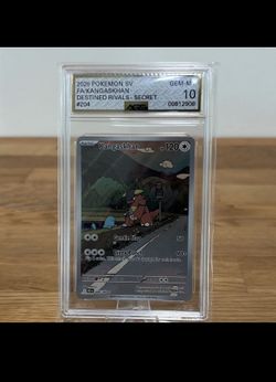Pokemon TCG Kangaskhan Secret Rare 204/182 Sv10 Destined Rivals Holo Eng AGS 10