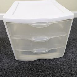 3 Drawer Plastic Storage Organizer