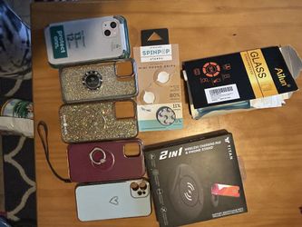 Iphone, 12/13 Mini Bundle With Screen Protectors, Ones Protectors, Mini Pop, Socket Wireless