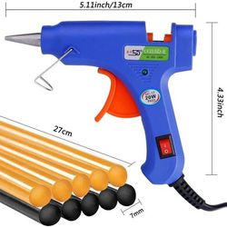 YOOHE 22PCS Auto Body Paintless Dent Removal Tools Kit Bridge Dent Puller Kits with Hot Melt Glue Gun and Glue Sticks