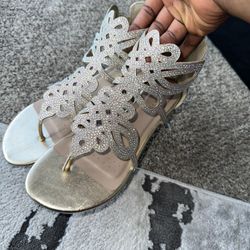 Dream Paris Women Gold Sandals 