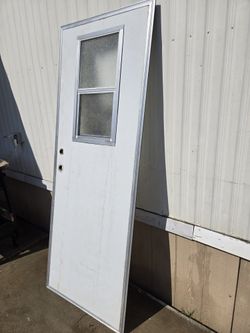 Mobilhome Door 81x29 1/2. And Metal Frame