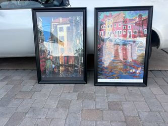 Framed Italian Canal Art Prints — $10 Each or Both for $20