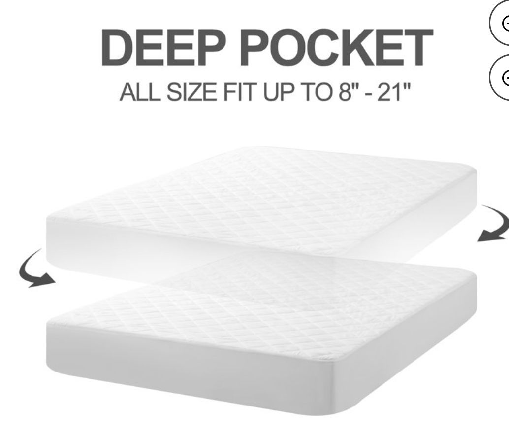 Queen Size Waterproof Mattress Protector Pad Cover Breathable