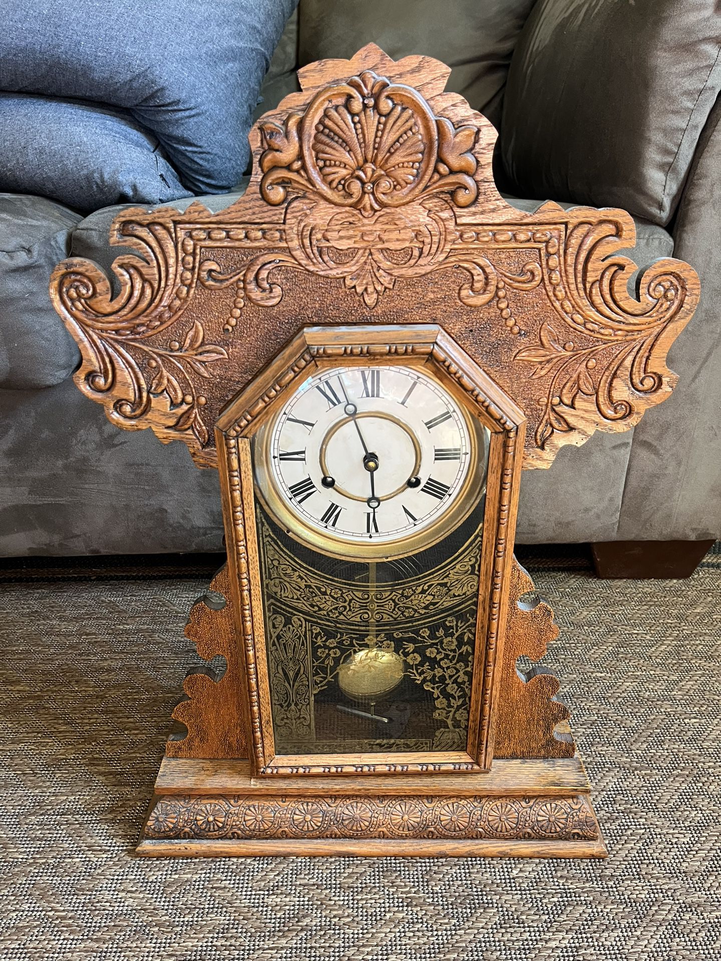 Antique E. Ingraham Clock Co Mantel Clock