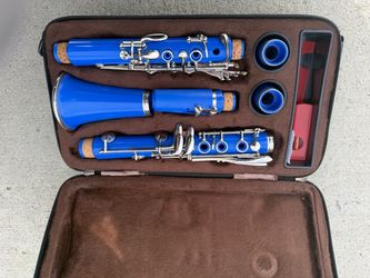 Blue Clarinet with Case and Accessories