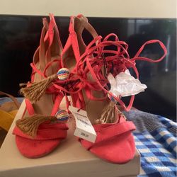 Pink Heels With Bead