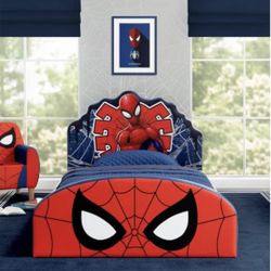Brand New Factory Sealed Spider-Man Upholstered Twin Bed 