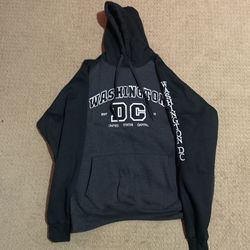 Heavy weight Navy and black Washington DC Hoodie 