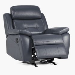 Leather Loveseat And Reclining Rocker