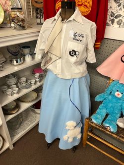 Adult Size Poodle Skirt & Blouse Costume Outfit
