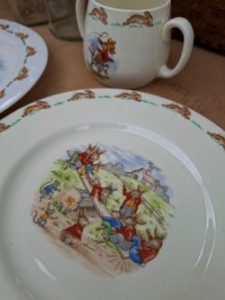 Bunnykins Children's China Plate and Mug Set