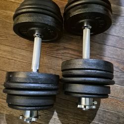 55lbs  Each Dumbells Weights 