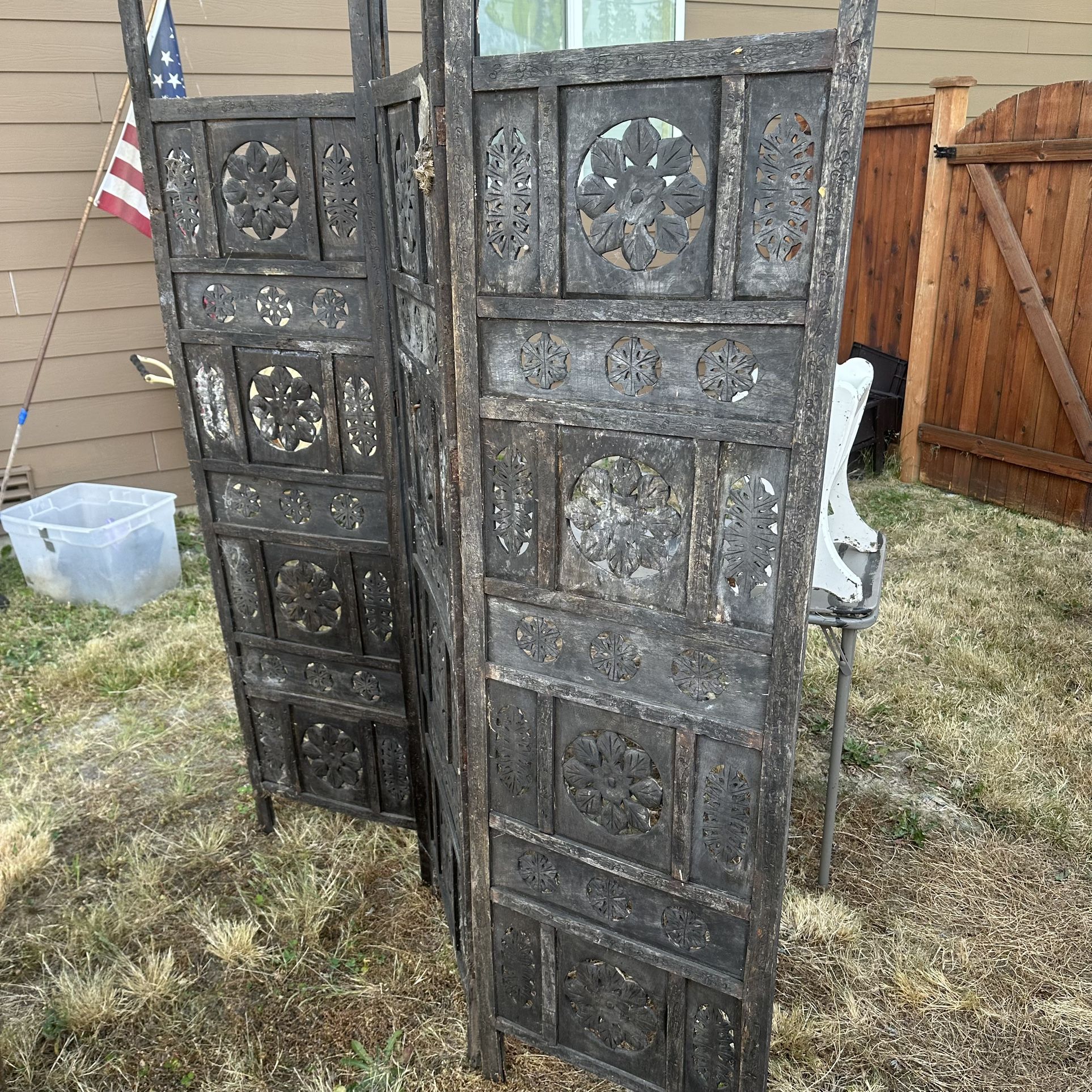 Indian Wooden Hand Carved Room Divider