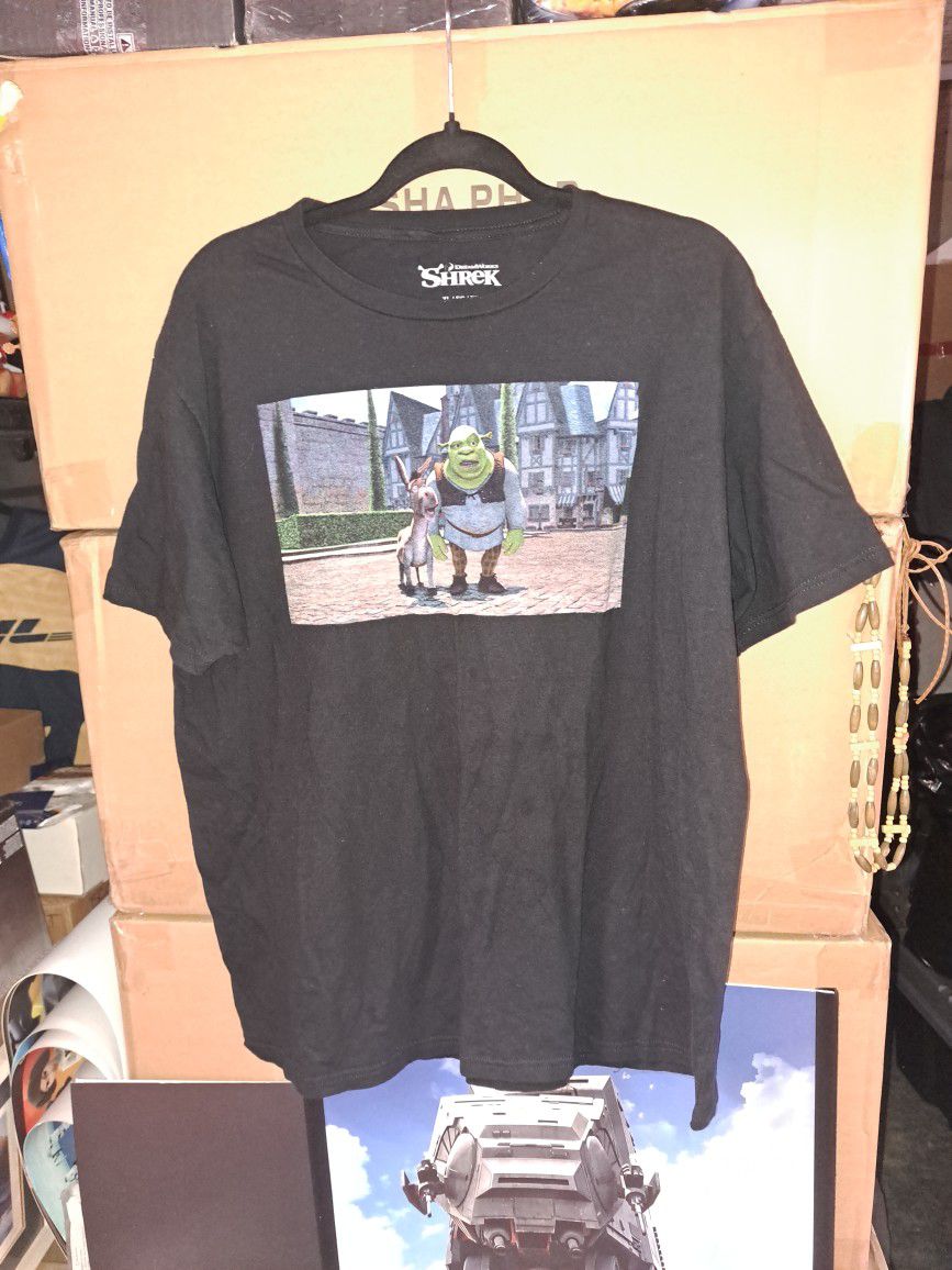 Shrek Black Tshirt Men XL