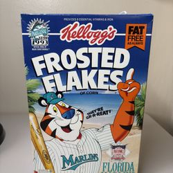1993 Florida Marlins Inaugural Year Kellogg Frosted Flakes Unopened 
