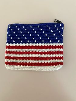 American Flag change purse