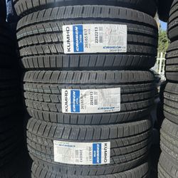 265/65/17 Kumho HT 4 NEW TIRES INSTALLED AND BALANCED 50,000 Miles Warranty