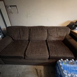 Brown Sofa With Pullout Bed
