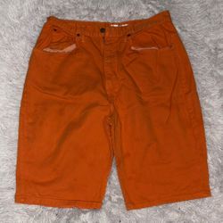 L Orange Denim Shorts 