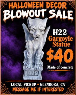 H22 — Concrete Gargoyle Statue — $40