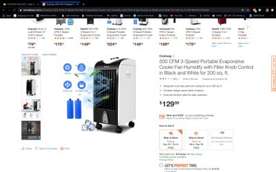 500cfm 3 speed air cooler